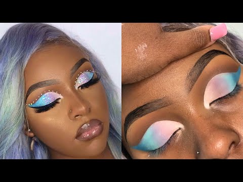 Elongated Rhinestone Cut-Crease | Client Makeup Tutorial