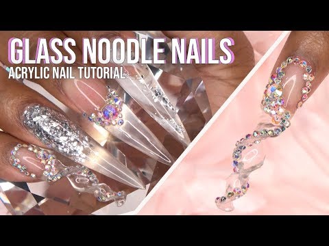 Acrylic Nails Tutorial – Encapsulated Glass Nails – Noodle