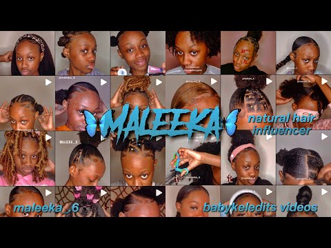 Maleeka ???? Natural Hairstyle Tutorial Compilation ????| Babykeledits Videos