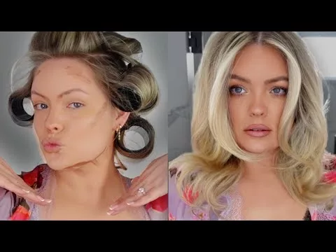 How To Easy Everyday Glam Makeup & 90s Blowout
